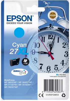 Epson Singlepack Cyan 27XL DURABrite Ultra Ink - obrázek produktu