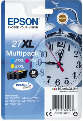 Epson Multipack 3-colour 27XL DURABrite Ultra Ink - obrázek produktu