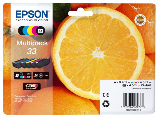 EPSON Multipack 5-colours 33 Claria Premium Ink - obrázek produktu