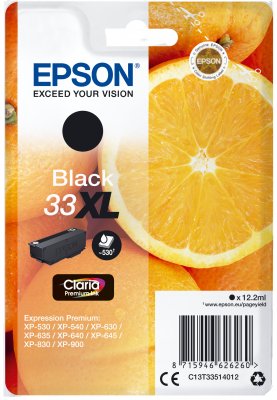 Epson Singlepack Black 33XL Claria Premium Ink - obrázek produktu