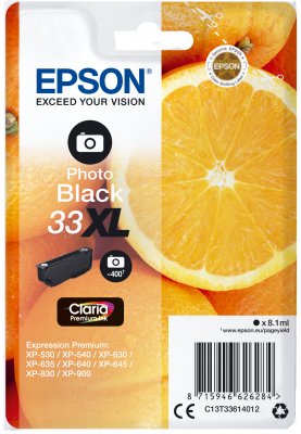 Epson Singlepack Photo Black 33XL Claria Prem. Ink - obrázek produktu