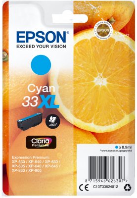Epson Singlepack Cyan 33XL Claria Premium Ink - obrázek produktu