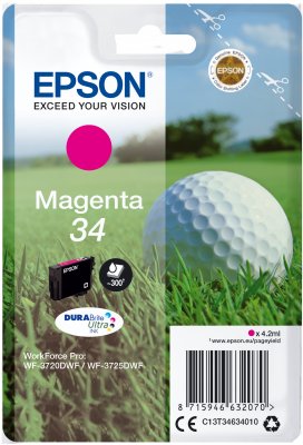 Epson Singlepack Magenta 34 DURABrite Ultra Ink - obrázek produktu