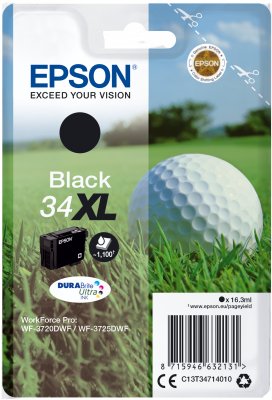 Epson Singlepack Black 34XL DURABrite Ultra Ink - obrázek produktu