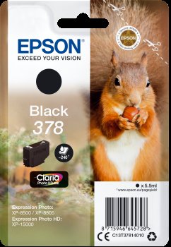 Epson Singlepack Black 378 Claria Photo HD Ink - obrázek produktu