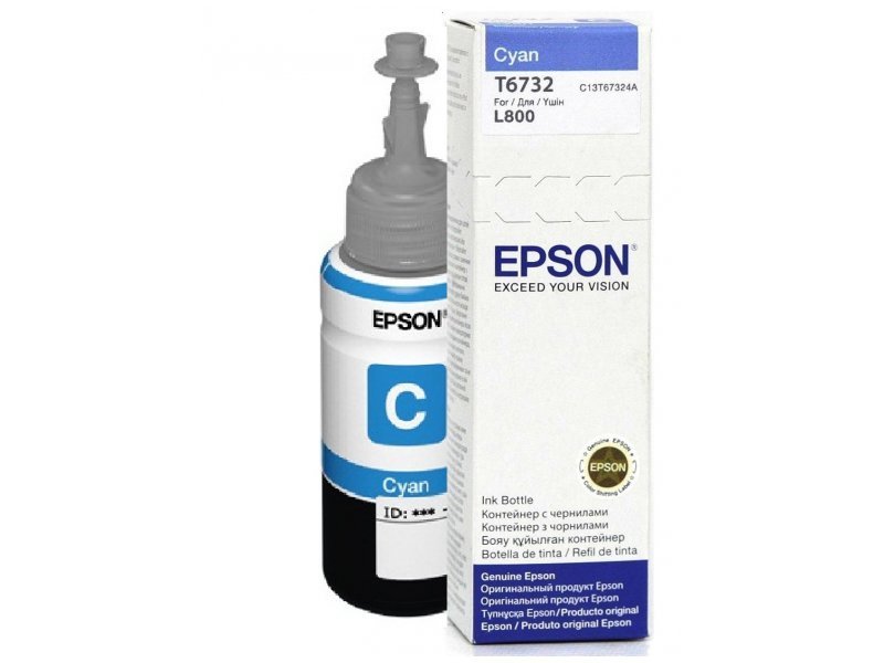 Epson T6732 Cyan ink 70ml  pro L800 - obrázek produktu