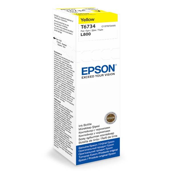 Epson T6734 Yellow ink 70ml  pro L800 - obrázek produktu