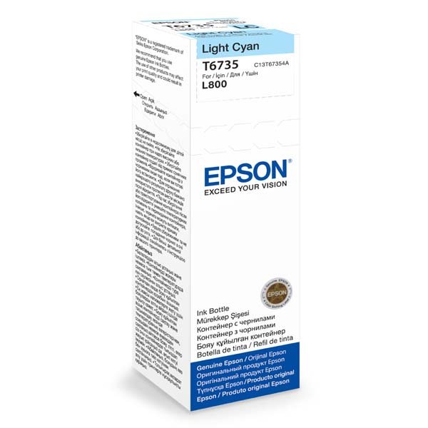 Epson T6735 Light Cyan ink 70ml  pro L800 - obrázek produktu