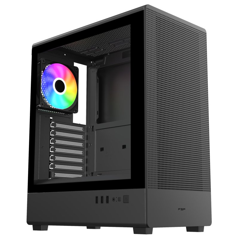 FSP M221-BA / Midi Tower / Transpar. / Černá - obrázek produktu
