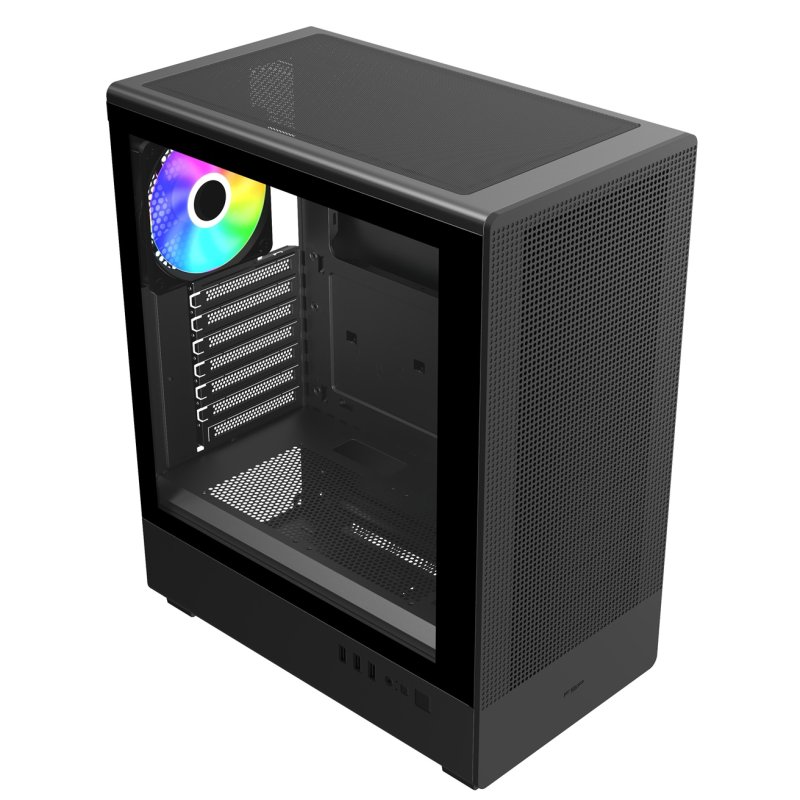 FSP M221-BA / Midi Tower / Transpar. / Černá - obrázek č. 3