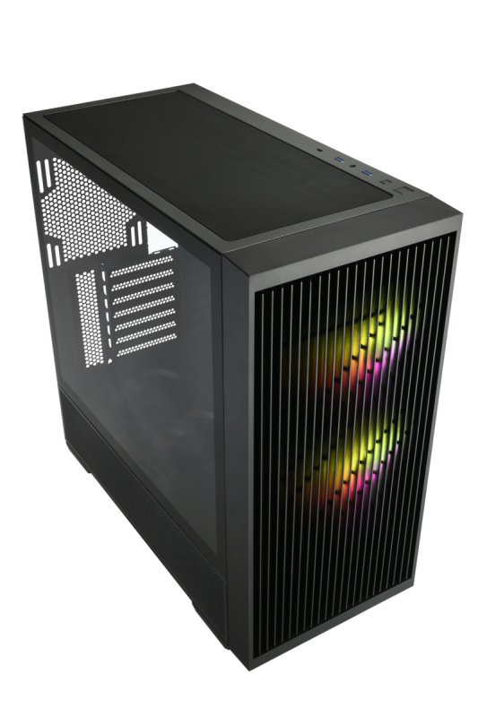 FSP M330-BA / Midi Tower / Transpar. / Černá - obrázek č. 2