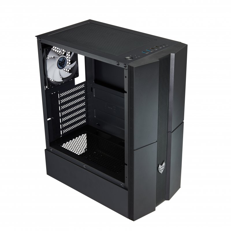 FSP/ Fortron ATX Midi Tower CMT270 Black, průhledná bočnice, 1 x A. RGB LED 120 mm ventilátor - obrázek produktu