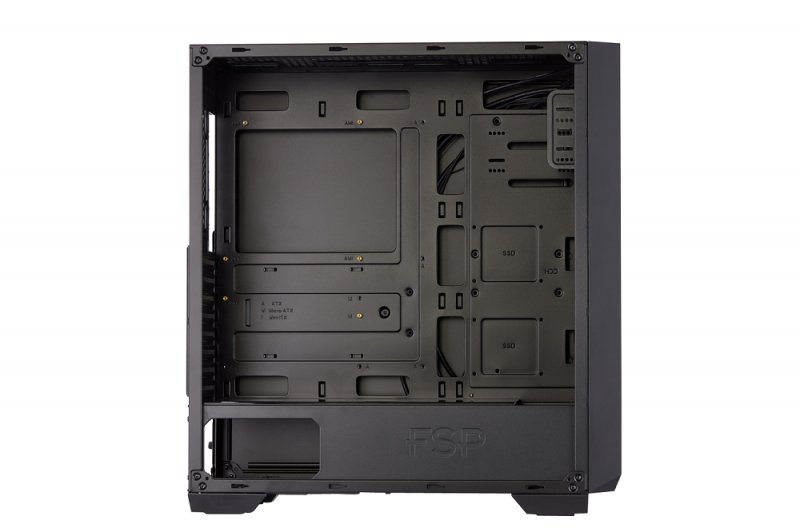 FSP/ Fortron ATX Midi Tower CMT520 black, průhledná bočnice, 4 x RGB LED 120 mm ventilátor - obrázek č. 1