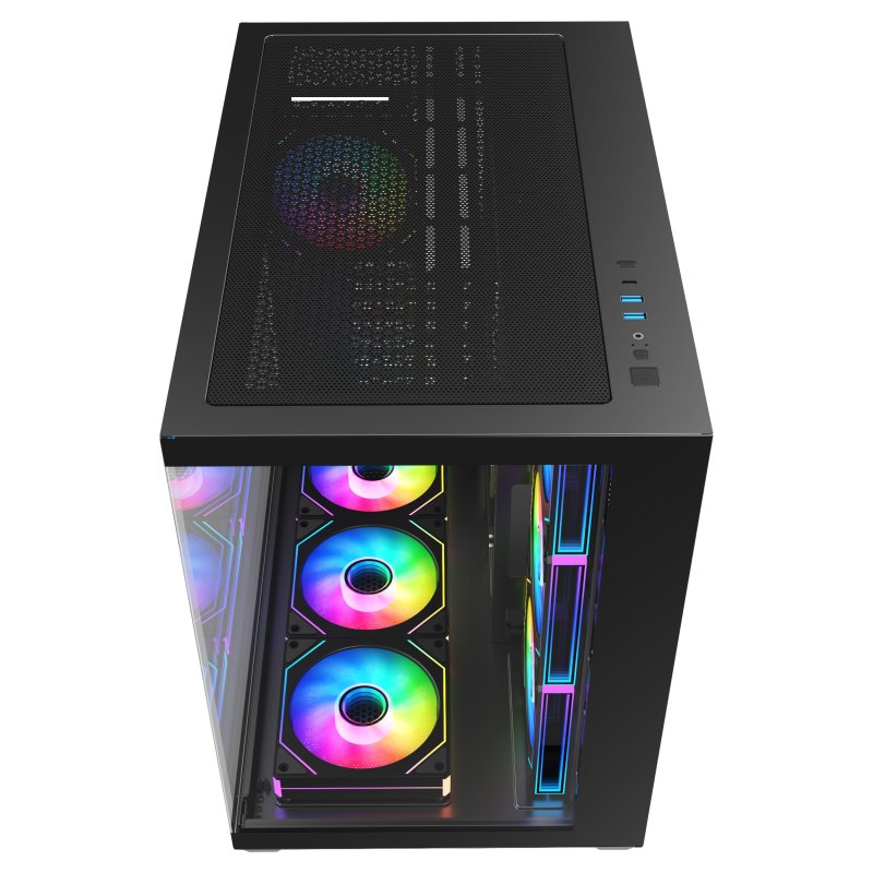 FSP M341-BA / Midi Tower / Transpar. / Černá - obrázek č. 2