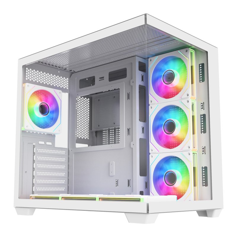 FSP M341-WA / Midi Tower / Transpar. / Bílá - obrázek produktu