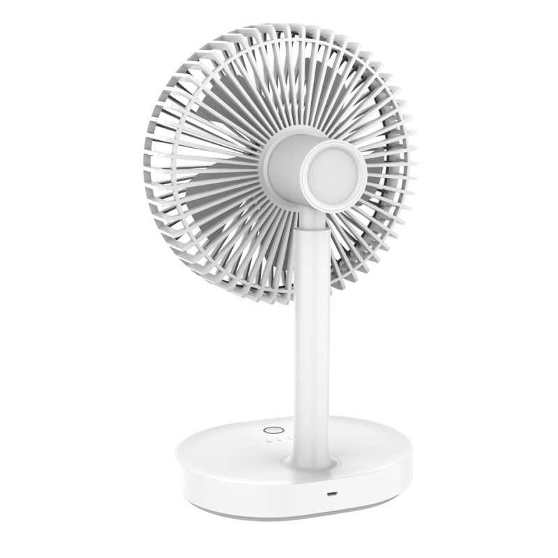 Platinet PRDF0326 stolní ventilátor 19 cm, noční osvětlení, akumulátor 3000 mAh, bílá-šedá - obrázek č. 1