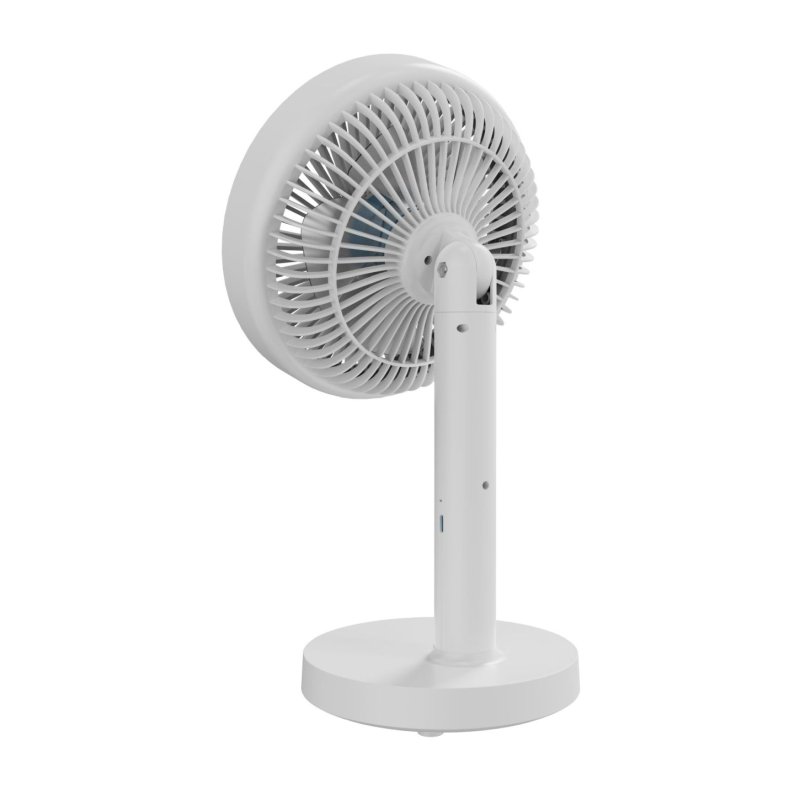 Platinet PRDF0576 stolní ventilátor 12,5 cm,  odnímatelná základna, akumulátor 1800 mAh, bílá-šedá - obrázek č. 1