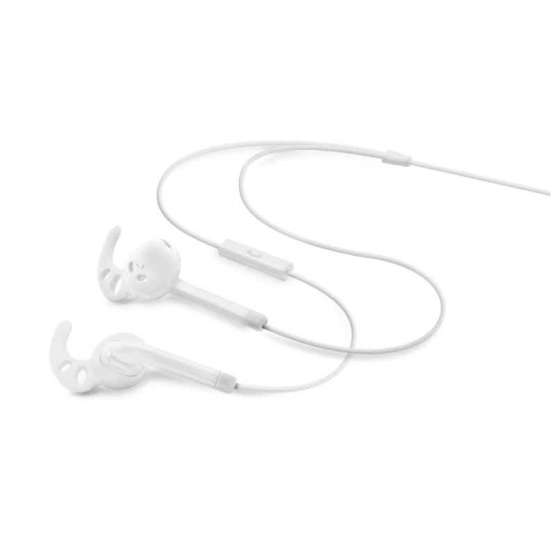 Sportovní sluchátka s mik. FIXED EGG3, IPX3, bílá - obrázek produktu