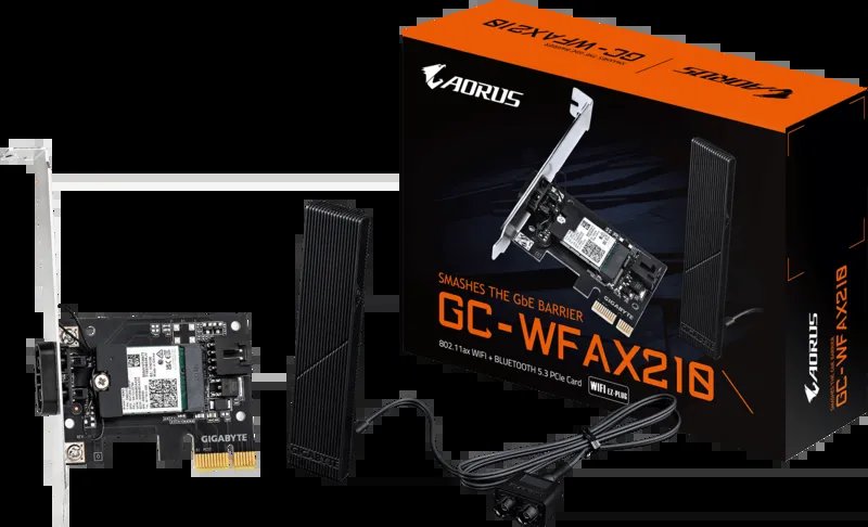 GIGABYTE PCI-E Wifi+BT 2400MBps 6E AX210 EZ-Plug - obrázek produktu