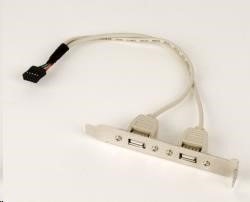 Záslepka s 2x USB 2.0 porty - zadní do case - obrázek produktu