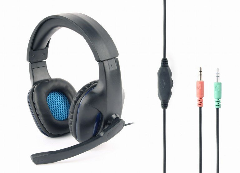 Gembird Gaming headset, černá/ modrá - obrázek produktu