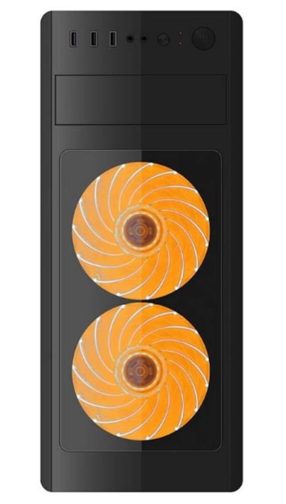 Gembird Computer case Midi Tower Fornax 1000 orange - obrázek č. 1