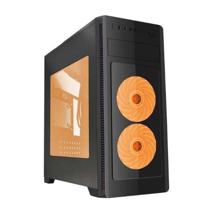 Gembird Computer case Midi Tower Fornax 1000 orange - obrázek produktu