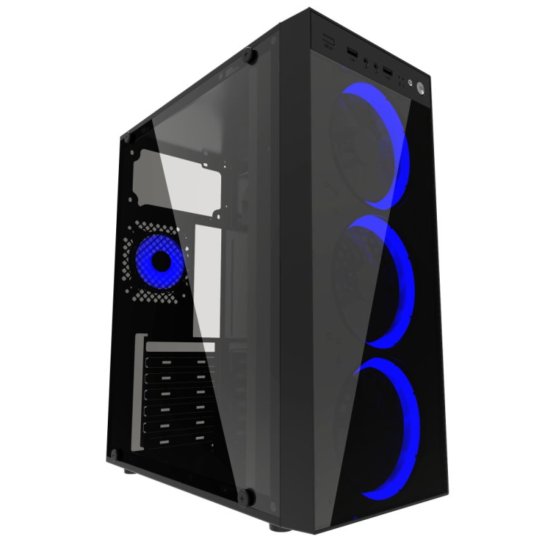 Gembird Midi tower case Fornax 1500B blue - obrázek produktu