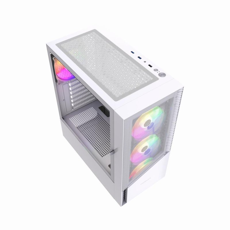 GEMBIRD Fornax 4300W / Midi Tower / Transpar. / Bílá - obrázek č. 3