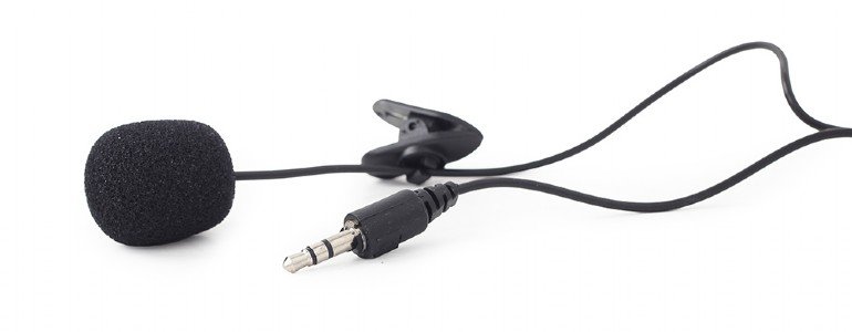 GEMBIRD Clip-on 3.5 mm microphone, black - obrázek produktu