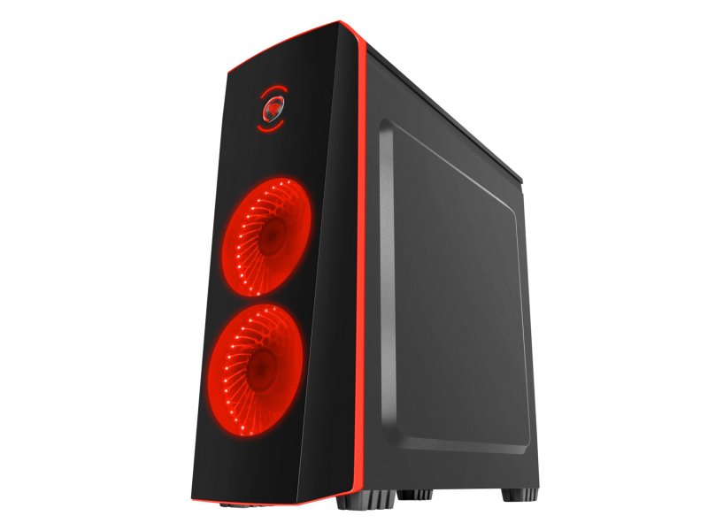 Genesis Titan 700 Red počítačová skříň (USB 3.0), 3 ventilátory s červeným podsvícením - obrázek č. 2