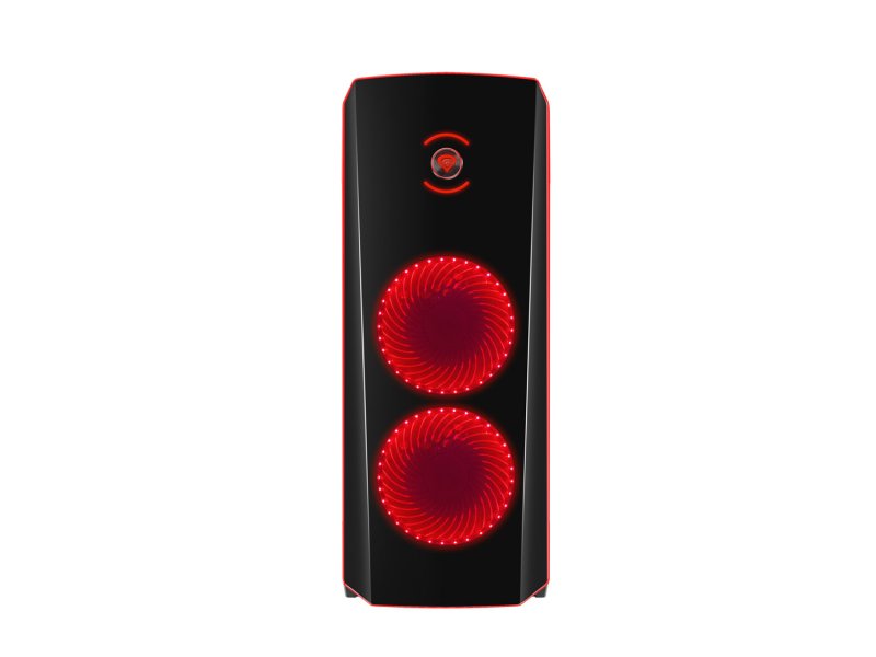 Genesis Titan 700 Red počítačová skříň (USB 3.0), 3 ventilátory s červeným podsvícením - obrázek č. 1