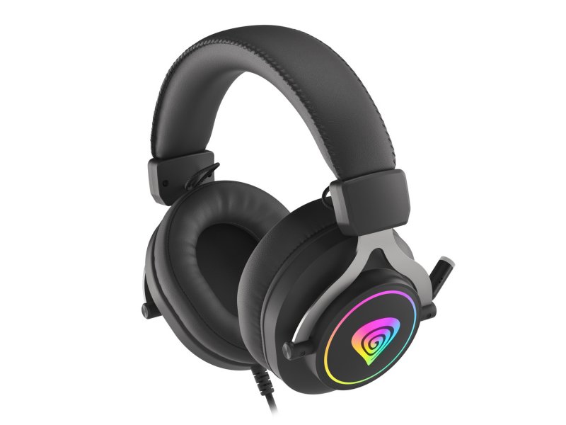 GENESIS herní sluchátka s mikrofonem NEON 750, RGB podsvícení, černé - obrázek č. 3
