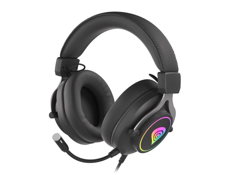 GENESIS herní sluchátka s mikrofonem NEON 750, RGB podsvícení, černé - obrázek produktu