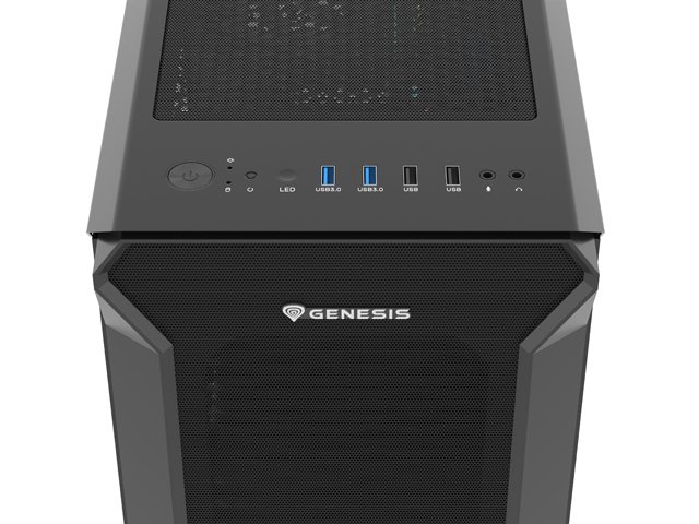 Počítačová skříň Genesis IRID 505F, černá, MIDI TOWER, 5x120mm ventilátory - obrázek č. 9