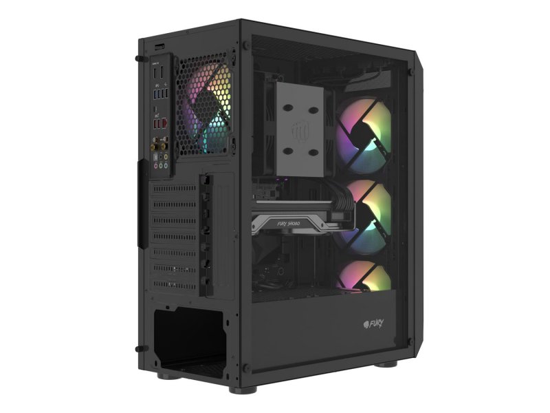 PC skříň Fury SHOBO / Midi Tower / Transpar. / Černá - obrázek č. 3