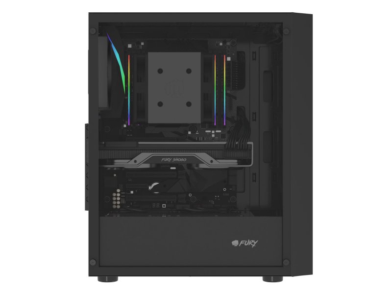 PC skříň Fury SHOBO SH8, Midi Tower, Černá - obrázek č. 2