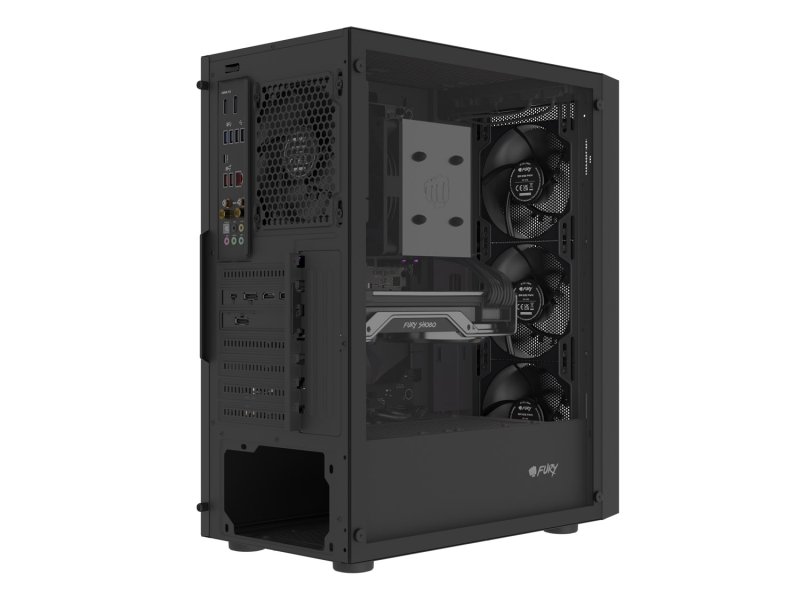 PC skříň Fury SHOBO SH8, Midi Tower, Černá - obrázek č. 3