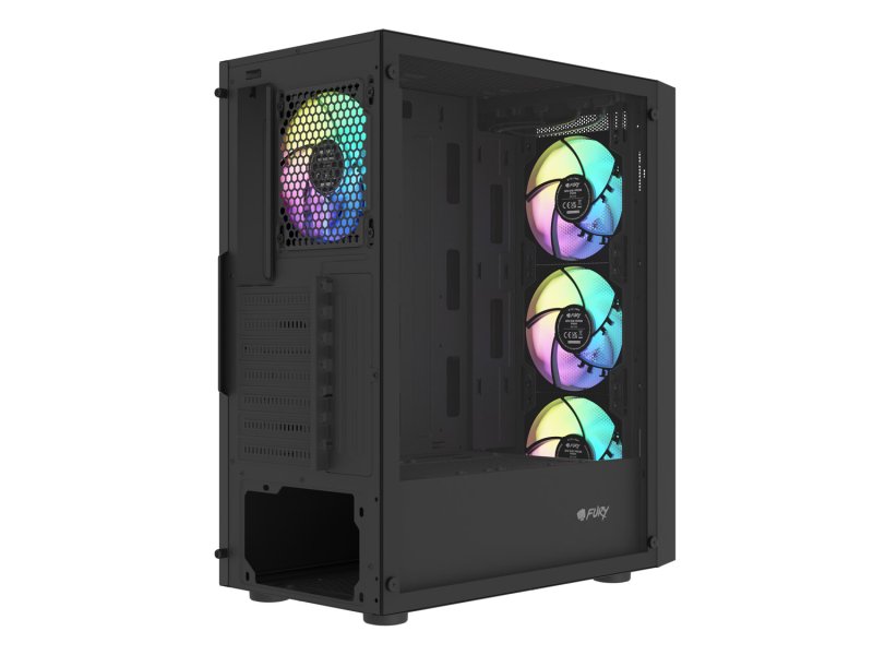 PC skříň Fury SHOBO SH8F, ARGB , Midi Tower, Černá - obrázek č. 5
