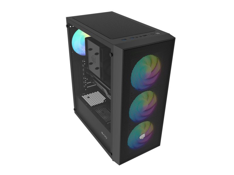PC skříň Fury SHOBO SH8F, ARGB , Midi Tower, Černá - obrázek č. 13