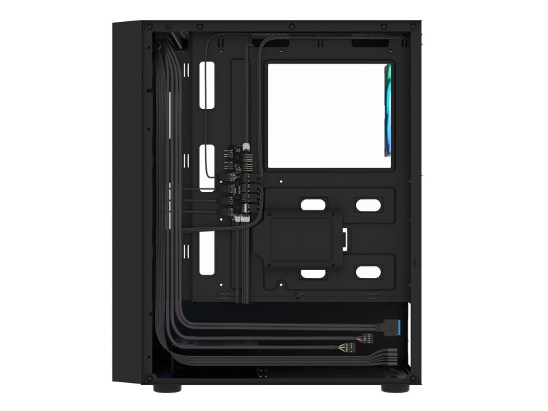 PC skříň Fury SHOBO SH8F, ARGB , Midi Tower, Černá - obrázek č. 3
