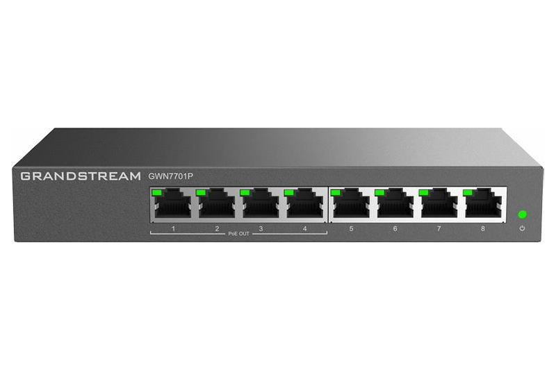 Grandstream GWN7701P Unmanaged Network Switch 8 portů /  4 PoE out - obrázek produktu