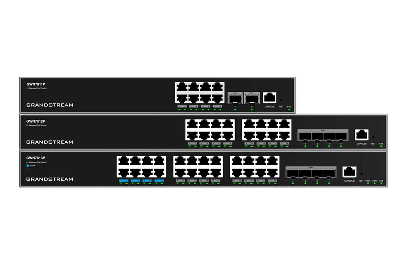 Grandstream GWN7811P Layer 3 Managed Network PoE Switch 8 portů /  2 SFP+ - obrázek produktu