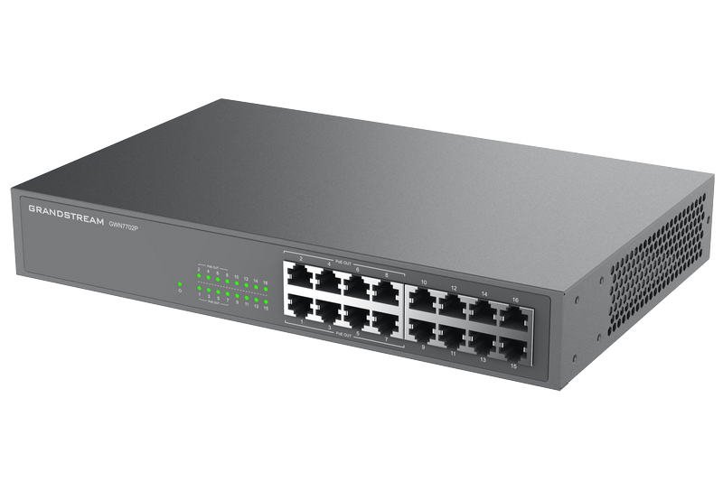 Grandstream GWN7702P Unmanaged Network Switch 16 portů /  8 PoE out - obrázek č. 1