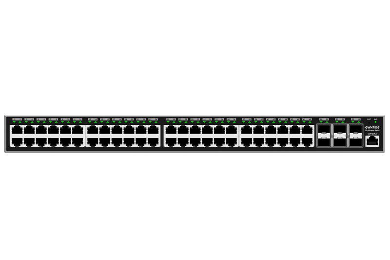 Grandstream GWN7806 Layer 2+ Managed Network Switch, 48 portů /  6 SFP+ - obrázek produktu