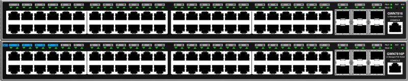 Grandstream GWN7816 Layer 3 Managed Network Switch - obrázek produktu