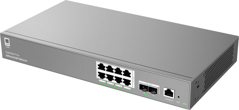 Grandstream GWN7801P Pro L2++, Managed switch, 8x 1Gb RJ45, PoE+, SFP, DHCP, CLI, VLAN - obrázek č. 2