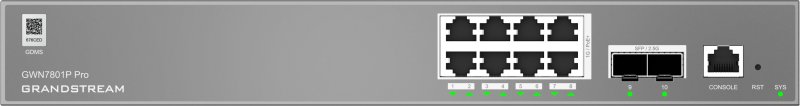 Grandstream GWN7801P Pro L2++, Managed switch, 8x 1Gb RJ45, PoE+, SFP, DHCP, CLI, VLAN - obrázek produktu