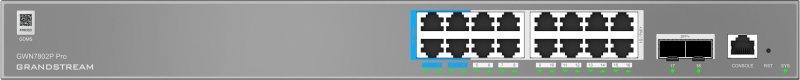 Grandstream GWN7802P Pro L2++ Managed Network switch, 16x 1Gb RJ45, PoE++, SFP+, DHCP, CLI, VLAN - obrázek č. 2