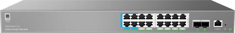 Grandstream GWN7802P Pro L2++ Managed Network switch, 16x 1Gb RJ45, PoE++, SFP+, DHCP, CLI, VLAN - obrázek produktu
